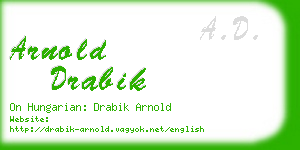 arnold drabik business card